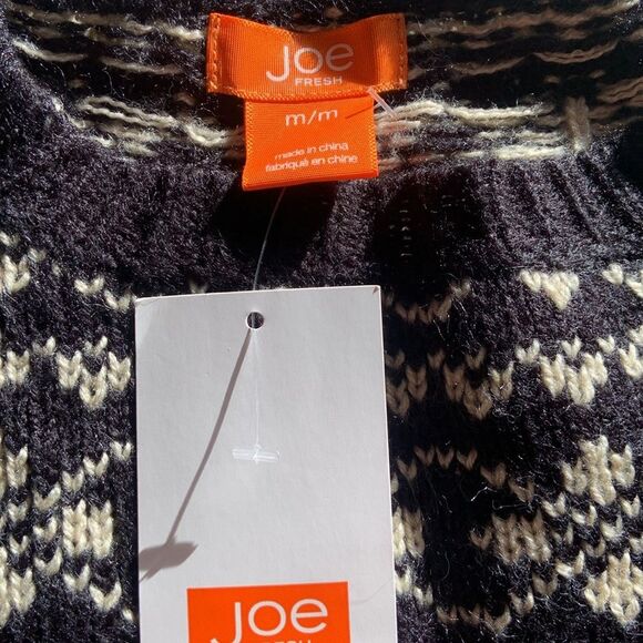 Joe Fresh Sweater Cozy Winter Fair Isle Knit Snowflake Ski NWT Women's Medium - Picture 10 of 10